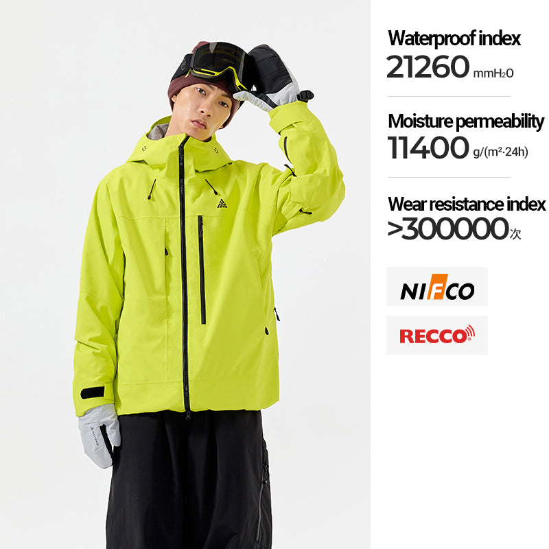 NANEND Skyline men's and women's RECCO ski jacket 3L laminated Arc snowboard suit