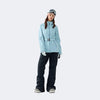 Butterfly Shadow Series Women's Slim-Fit 3L Waterproof & Insulated Ski Suit Set (Ice-blue jacket + black pants) - NANEND