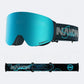 OTG Cylindrical breathable HD anti-fog flip-up ski goggles NG17 (Black and Blue Coastline VLT 15%) – NANEND