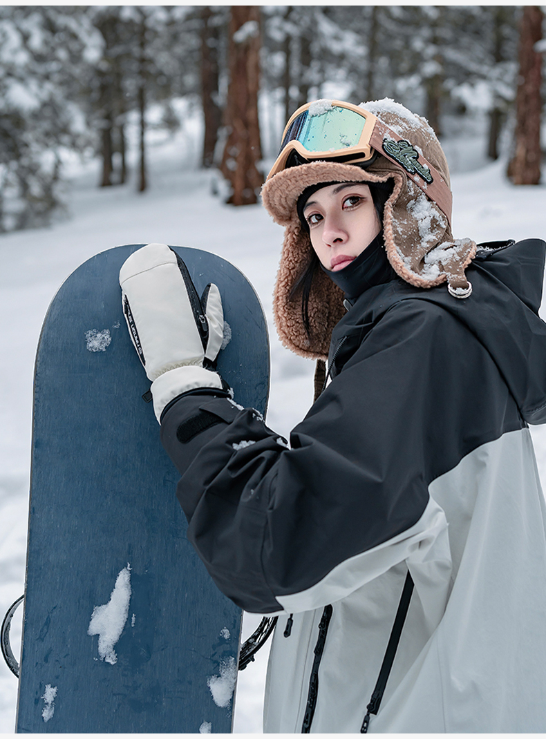 NANEND Women's ski gloves for single and double boards, waterproof and outdoor, professional-grade, wear-resistant