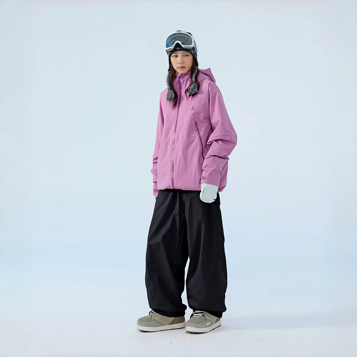 Watercolor Series 3L Insulated Ski Suit Set – Unisex (Frostvine Purple Jacket + Black Pants) - NANEND