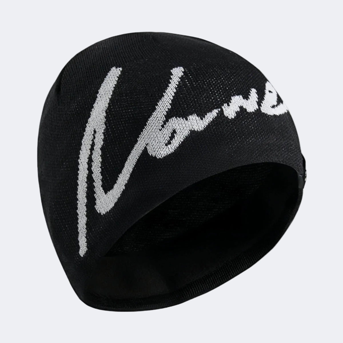 Merino Wool Blend Jacquard Knit Ski Beanie (Black) – NANEND