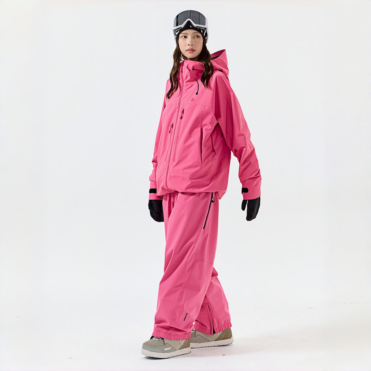 3L Waterproof Insulated Ski Suit Set – Women's – NANEND (Raspberry Pink Jacket + Raspberry Pink Pants)