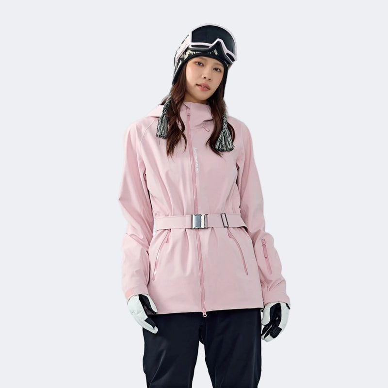 Butterfly Shadow Series Women's 3L Insulated Slim-Fit Ski Jacket (Cloud Jelly) - NANEND