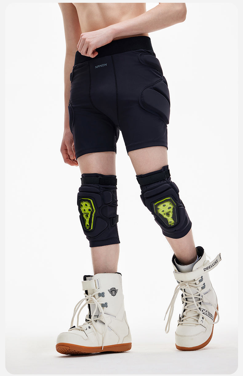 NANEND Inner protective hip and knee pad set for single and double skis, unisex, adult size