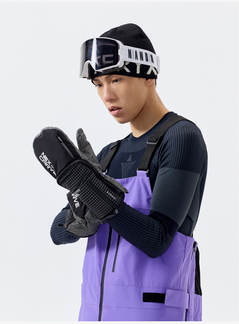 NANEND 2025 New Style Replaceable Shell Professional Wear-Resistant Scratch-Enhancing Ski Gloves with Built-in Protective Plates for Men and Women