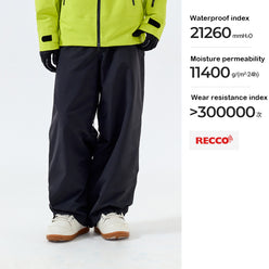 NANEND 25 new men's and women's all-weather RECCO snowboard pants plus velvet warm waterproof breathable