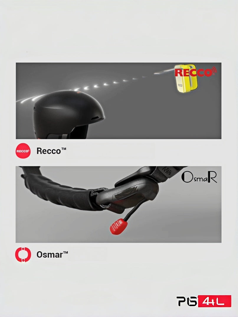 1. Recco locating chip 2. Osmar Magnetic Buckle – NANEND N10 SLIDE PRO Lightweight Mips Snow Helmet