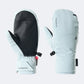 Cream Blue ski mittens, product shot - NANEND PrimaLoft® Professional Waterproof Ski Gloves (Cream Blue)