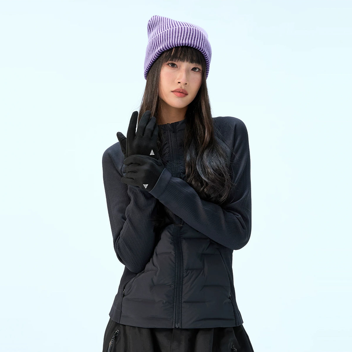Touchscreen-Compatible Fleece Ski Glove Liners