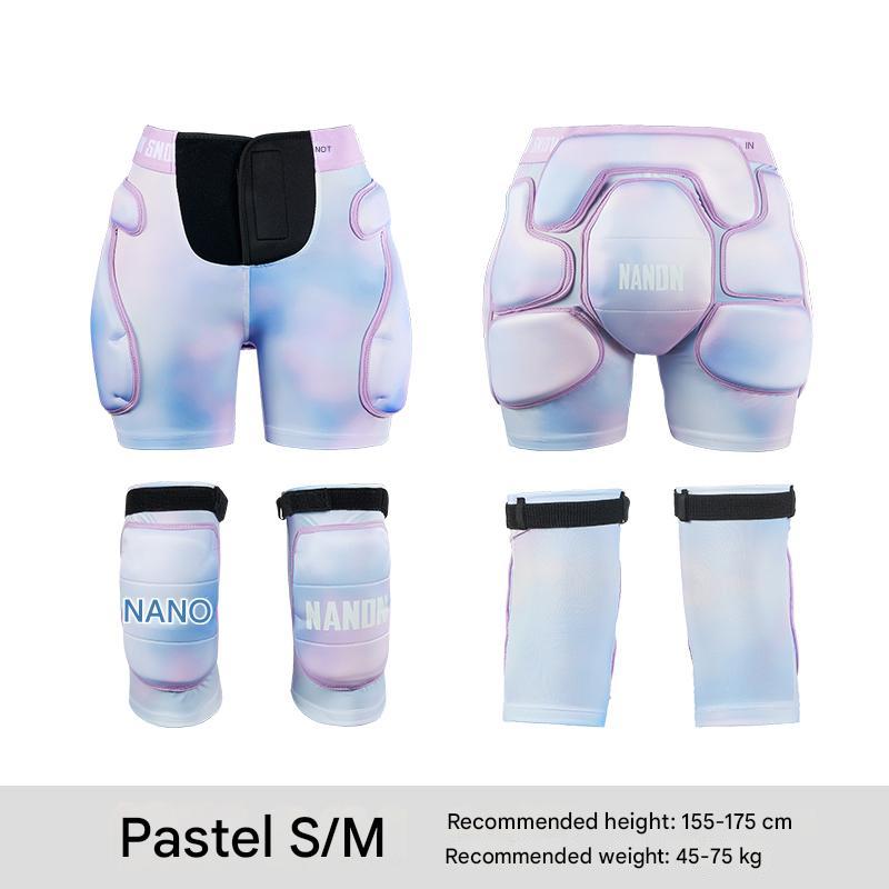 NANDN Pantaloncini sportivi per adulti regolabili Protezione per snowboard Protezioni per fianchi Pantaloncini da motocicletta Pattinaggio da sci Ginocchiere antiurto 