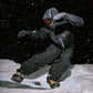 Black Warrior Reflective Trim Hard Shell Ski Suit Set – Unisex
