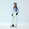 Slim Micro Flare 2L Waterproof Ski Bibs – Women's (White) - NANEND