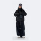Black Warrior Reflective Trim Hard Shell Ski Suit Set – Unisex