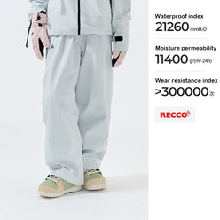 NANEND 25 new men's and women's all-weather RECCO snowboard pants plus velvet warm waterproof breathable