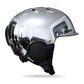 NANEND Wide-brimmed warm laser gradient electroplated silver ski helmet NT31 III