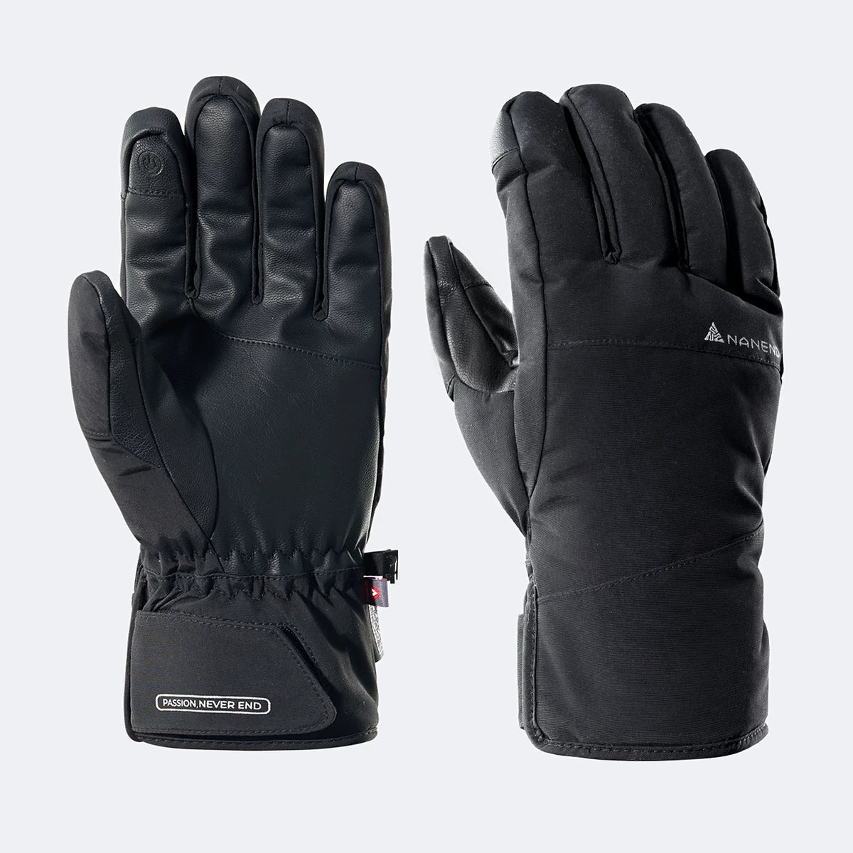 PrimaLoft® Gold Waterproof Abrasion-Resistant Ski Gloves (Black) – NANEND