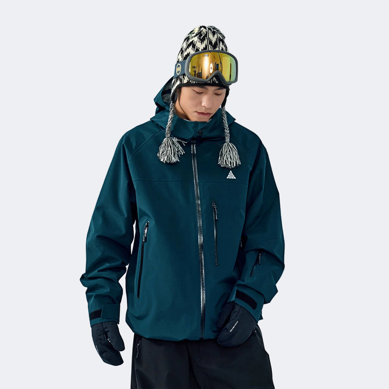 3L Waterproof Ski Jacket with Insulation – Unisex (Pine Green) - NANEND