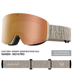NANEND Zeiss dual-lens Wave magnetic design anti-fog and brightening ski goggles NG14pro