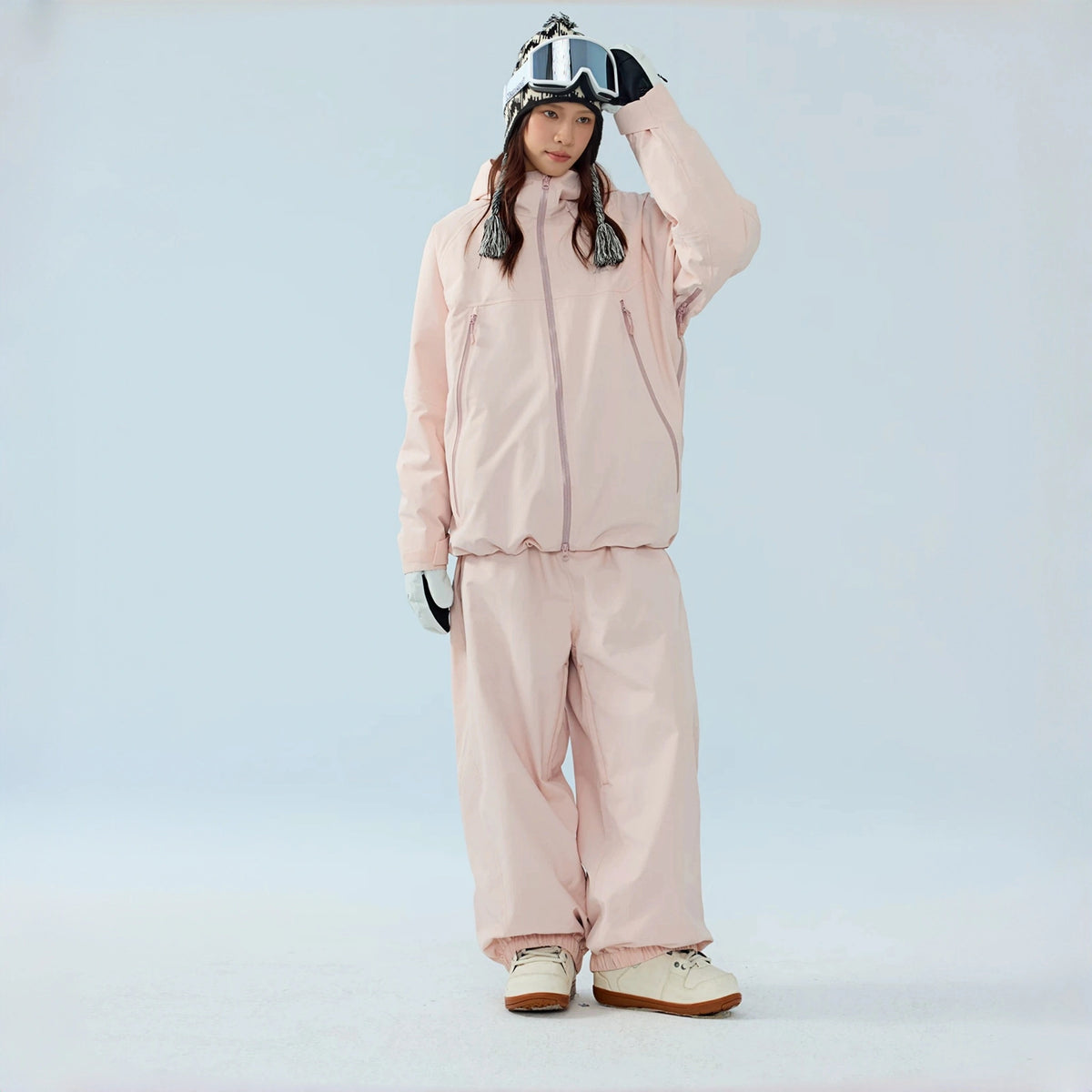 Watercolor Series 3L Insulated Ski Suit Set – Unisex (Spring Lotus Pink Jacket + Spring Lotus Pink Pants) - NANEND
