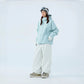 Watercolor Series 3L Insulated Ski Suit Set – Unisex (Cream Blue Jacket + Aurora White Pants) - NANEND