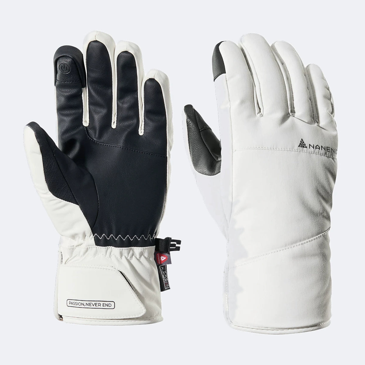 PrimaLoft® Gold Waterproof Abrasion-Resistant Ski Gloves (Aurora White) – NANEND