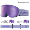NANEND 25 New Small-Frame Color-Changing Flip-Top Anti-Fog Ski Goggles NG24MAX