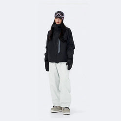Black Warrior Reflective Trim Hard Shell Ski Suit Set – Unisex
