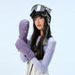 Model wearing Smoky Purple NANEND PrimaLoft® Professional waterproof ski mittens (Smoky Purple)