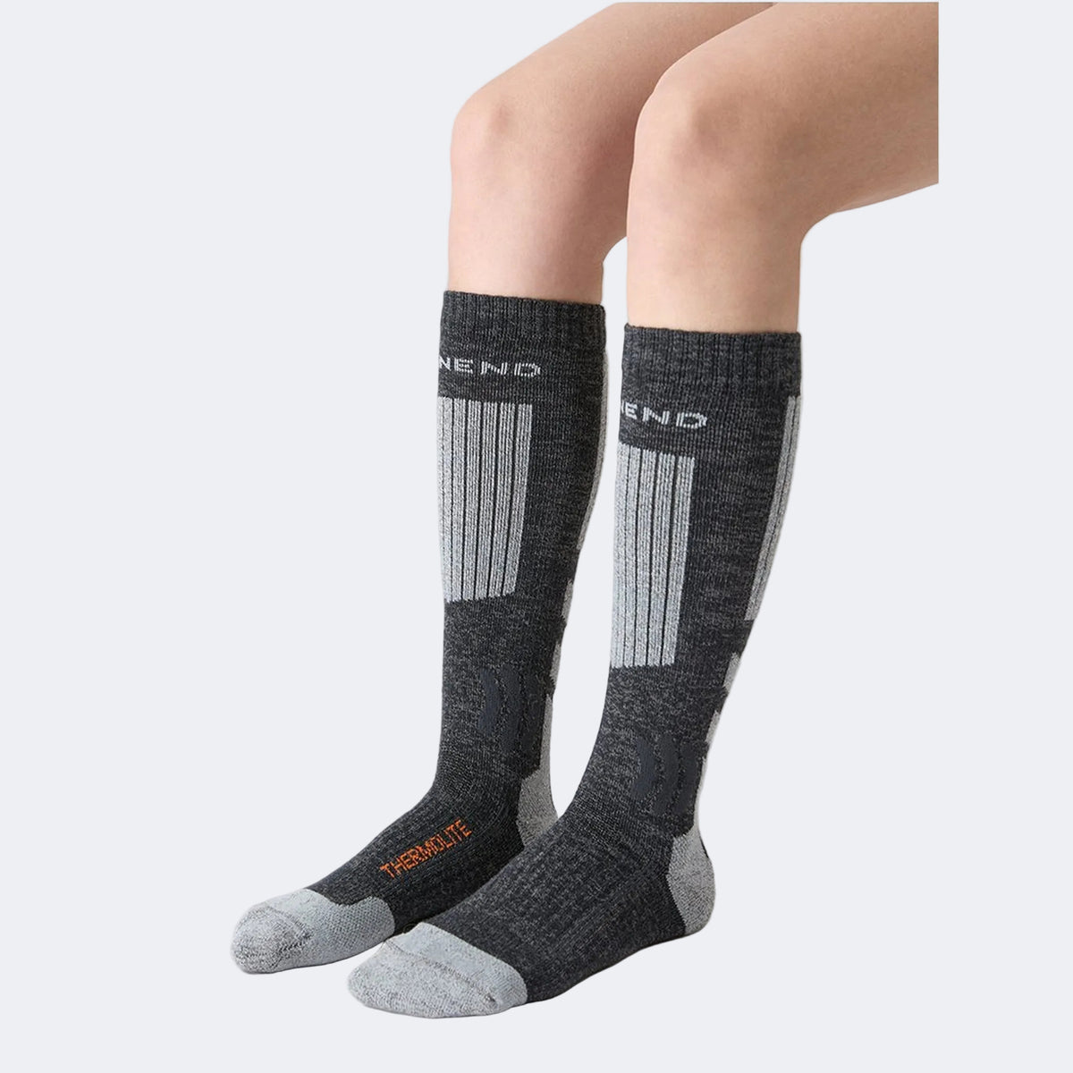 THERMOLITE® Lightweight Quick-Dry Thermal Ski Socks – Unisex – NANEND (Meteorite Limestone)