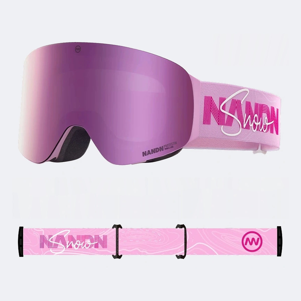 OTG Cylindrical breathable HD anti-fog flip-up ski goggles NG17 (Pink Peach Ice Berry Purple VLT 16%) – NANEND