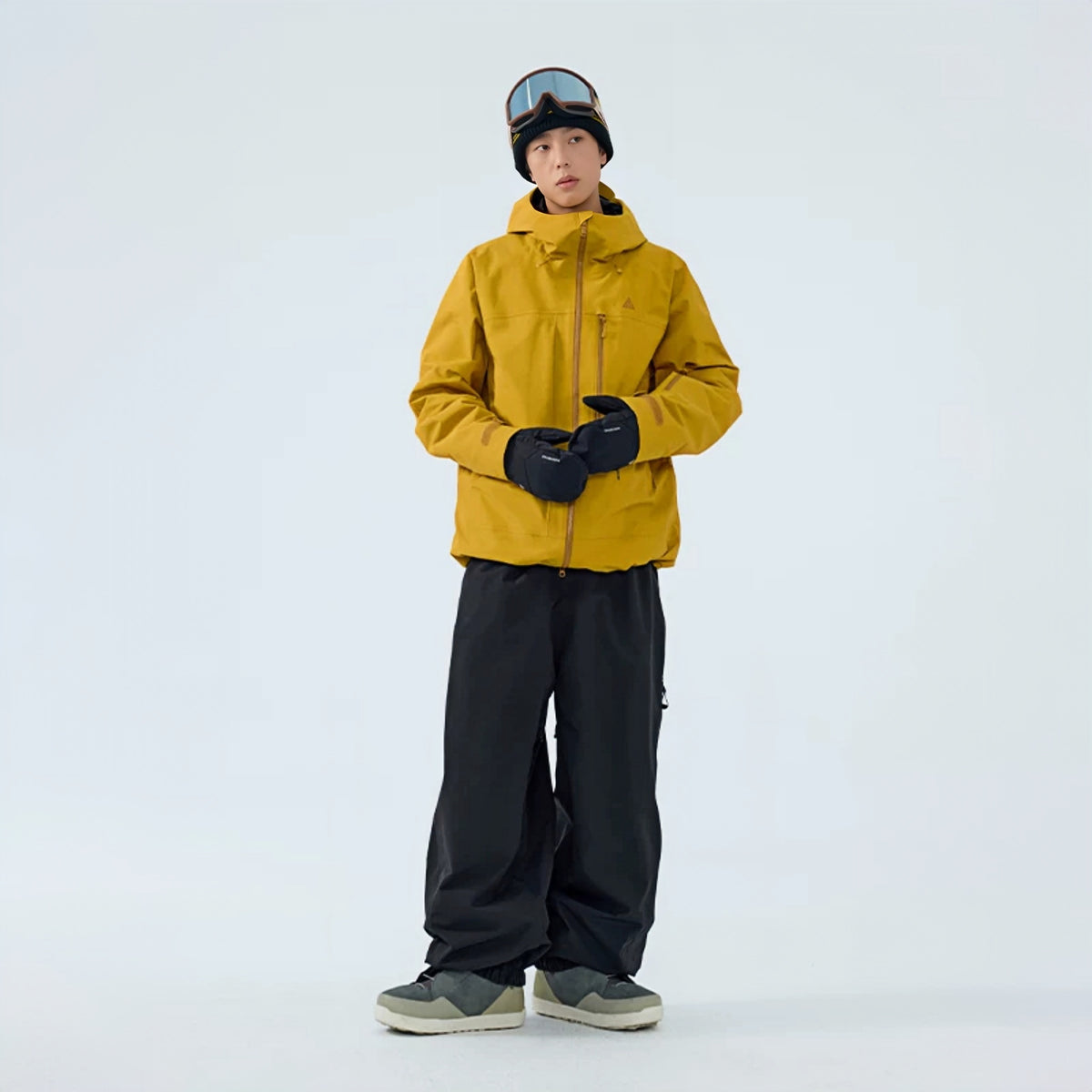 Skyline CORE 3L New Colorway Ski Suit Set – Unisex (Sunflower-Yellow Jacket + Black Pants) – NANEND