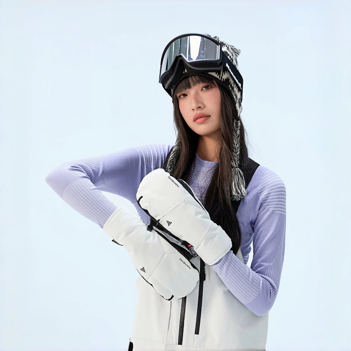 Kevlar® Professional Waterproof Abrasion-Resistant Ski Gloves (Peak White) - NANEND