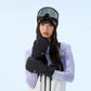 Model wearing Black NANEND PrimaLoft® Professional waterproof ski mittens (Black)