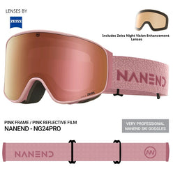 NANEND 25-year-old ZEISS framed flip-up double-layer anti-fog ski goggles NG24 PRO