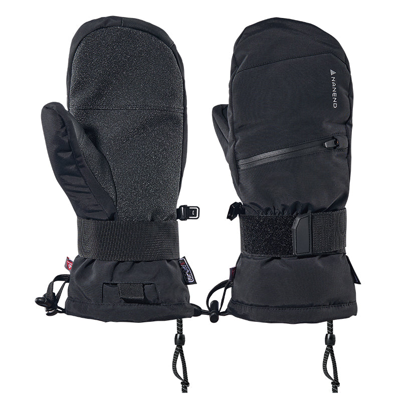 NANEND 25-year men's built-in guard single and double plate gold label P cotton Kevlar professional warm ski gloves