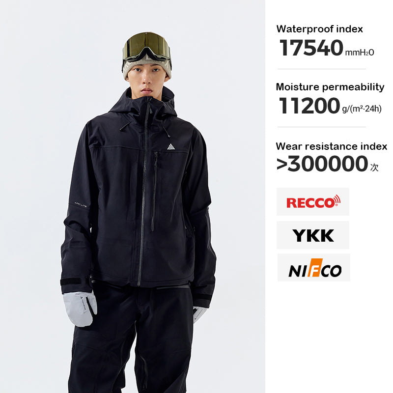 NANEND Skyline LITE 25 new 3L hard shell ski suit men's and women's RECCO single board jacket