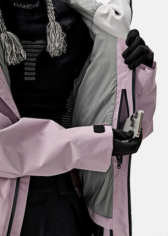 Internal storage pocket – NANEND 3L Waterproof Ski Jacket with Insulation