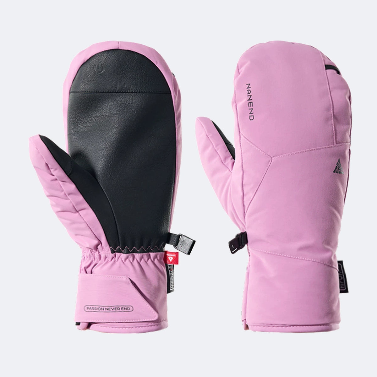 Frostvine Purple ski mittens, product shot - NANEND PrimaLoft® Professional Waterproof Ski Gloves (Frostvine Purple)