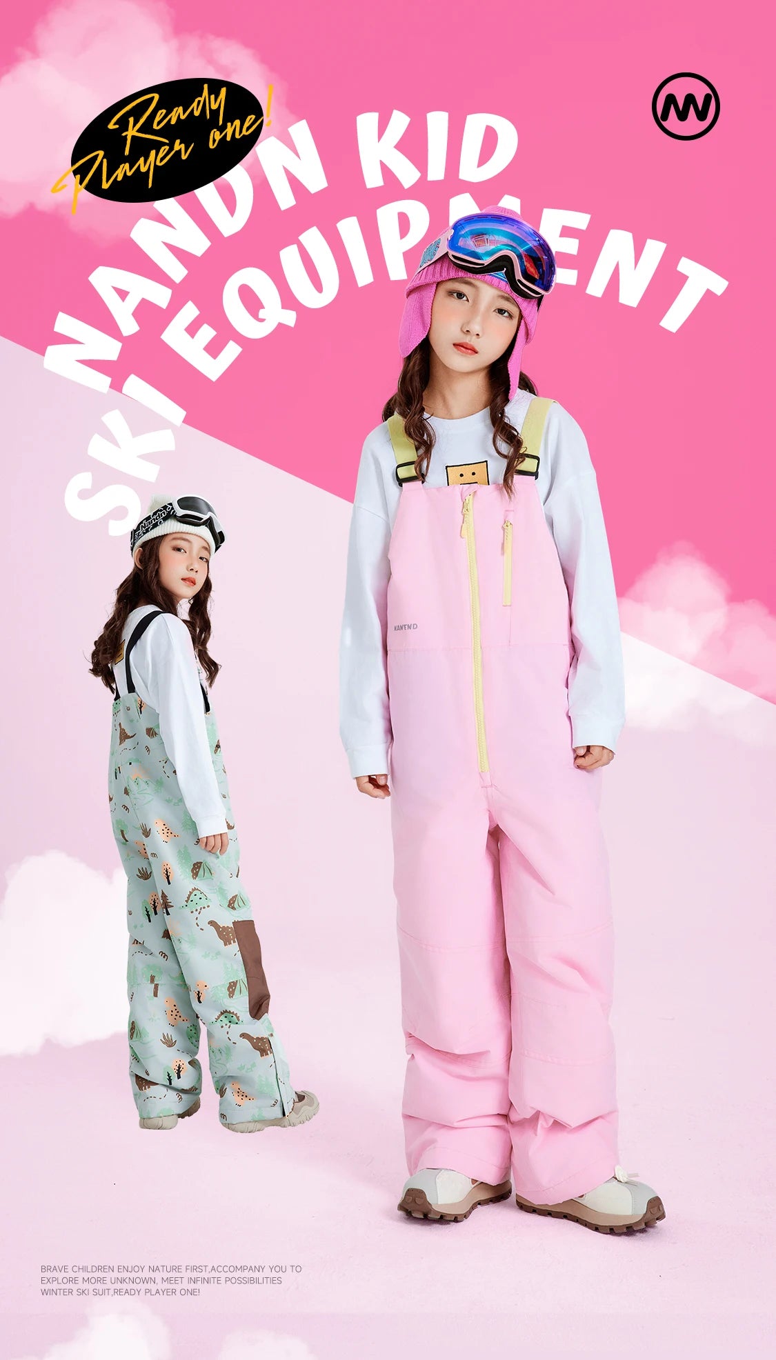 NANEND Children's Ski Pants, Waterproof, Warm, Wear-resistant Skiing equipment
