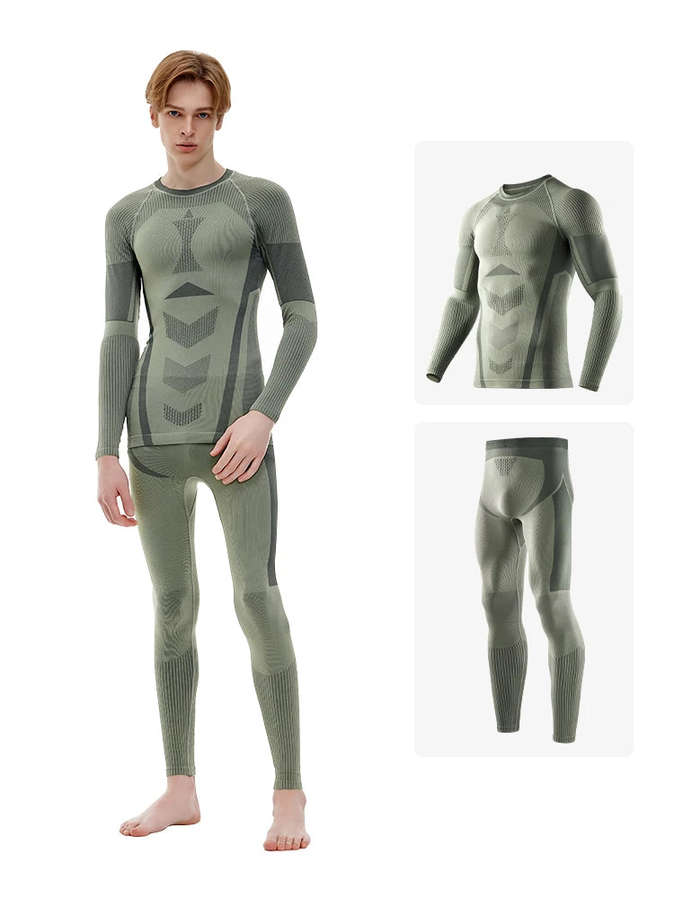 Ski quick drying underwear compresses muscles, absorbs moisture, wicks sweat, and dries quickly