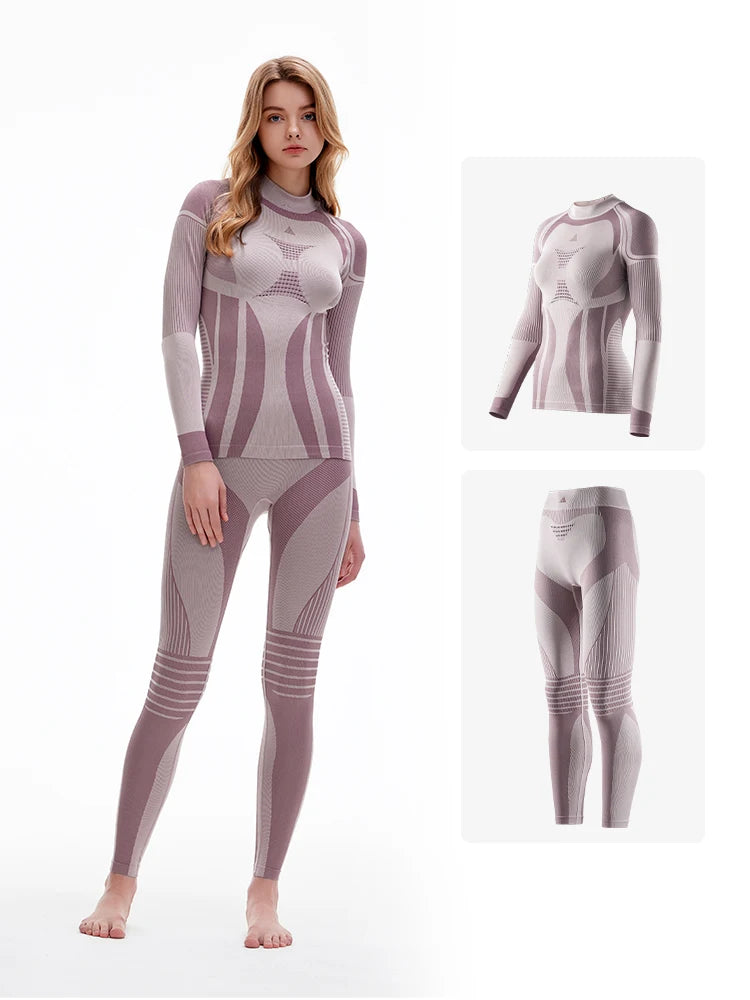 Ski quick drying underwear compresses muscles, absorbs moisture, wicks sweat, and dries quickly