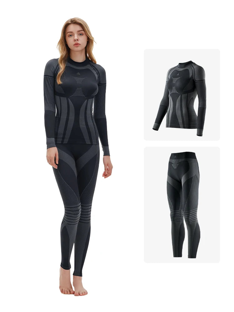 Ski quick drying underwear compresses muscles, absorbs moisture, wicks sweat, and dries quickly