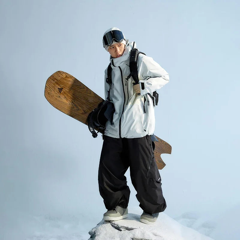 NANEND Snowboard Jacket, Ski Suit Waterproof and Wear-resistant 3L Pressed Glue Winter Outdoor Ski Gear