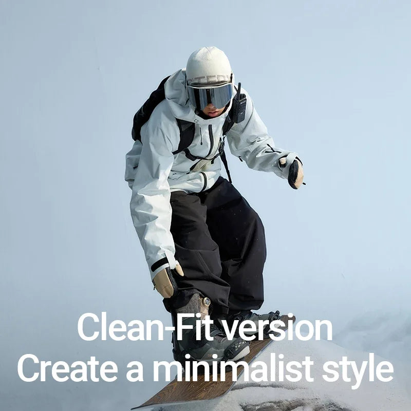 NANEND Snowboard Jacket, Ski Suit Waterproof and Wear-resistant 3L Pressed Glue Winter Outdoor Ski Gear