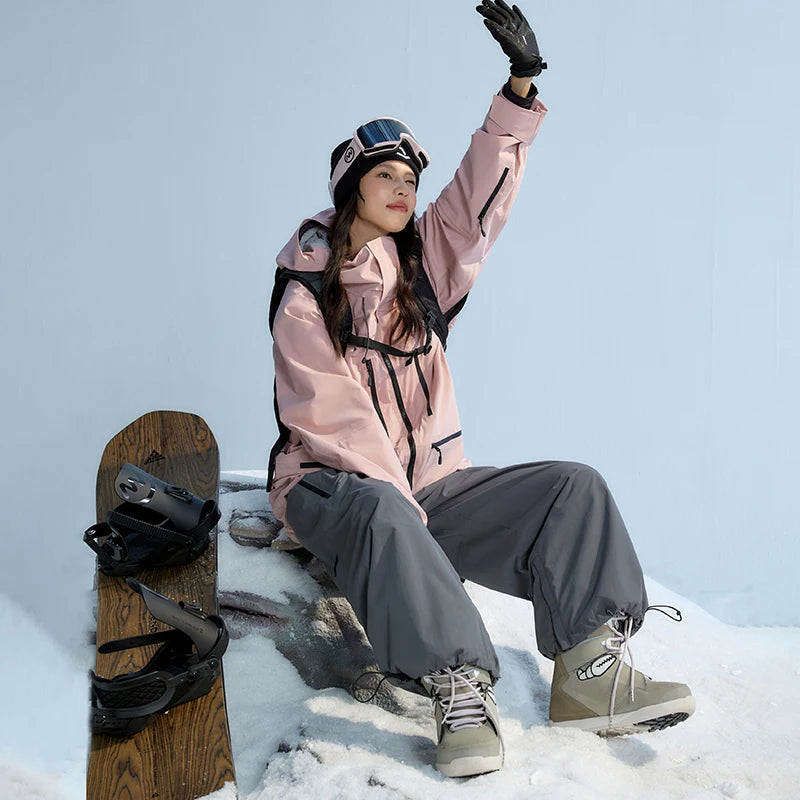 NANEND Snowboard Ski Suit Women's and Men's Ski Suit Waterproof and Windproof P Cotton Warm Jacket Snow Suit
