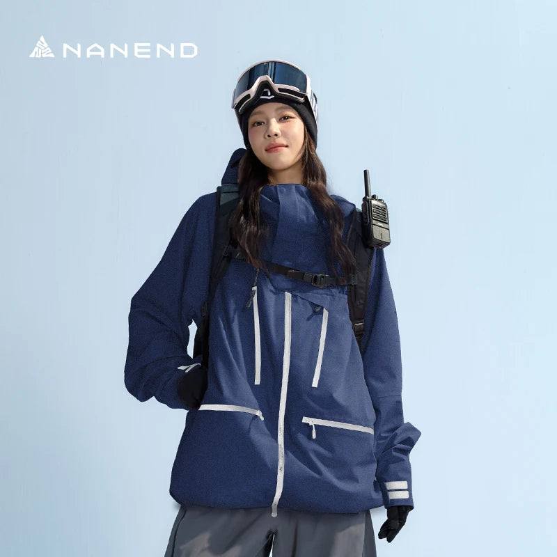 NANEND Snowboard Ski Suit Women's and Men's Ski Suit Waterproof and Windproof P Cotton Warm Jacket Snow Suit