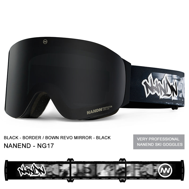 NANEND OTG Ski Goggles Magnetic,  Mazzucchelli Anti-Fog Lenses, HD & Flip-Up Goggles for Men, Women & Youth, UV Protection, Multiple VLT Options