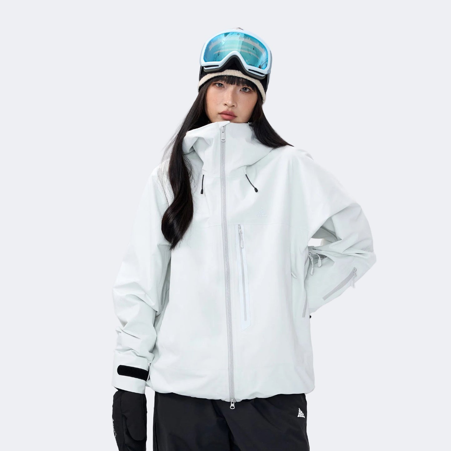 Black Knight - Equipped with reflective strips & RECCO ski jacket -Unisex - NANEND