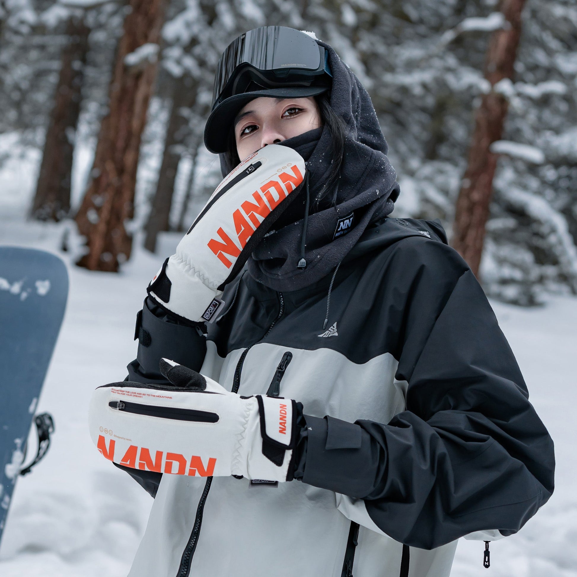 Built-in Wrist Support Stabilizing Wear-Resistant Ski Gloves - NANEND